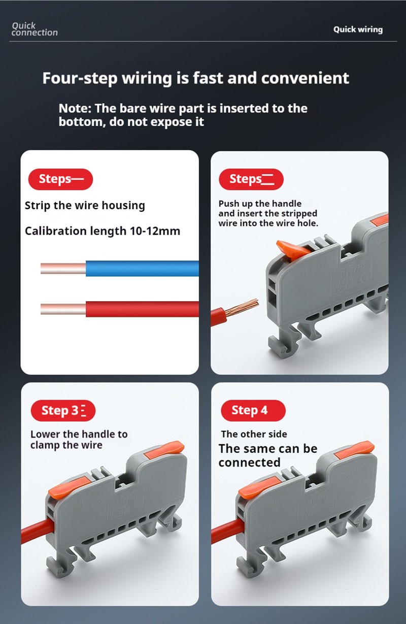 Fast Wire Cable Connectors 1 in 1 out UTJ7R